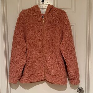 Cozy Teddy Fleece Jacket - Tan